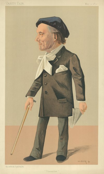 M Victorien Sardou, Thermidor, 2 maggio 1890, caricatura di Vanity Fair da Jean Baptiste Guth